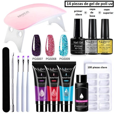 juego de manicura de gel polivinílico